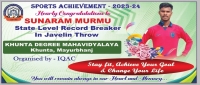 State Level Record Breaker in Javelin Throw 